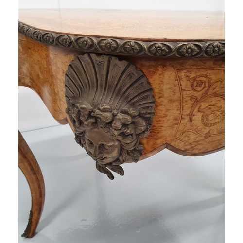 1 - AN EXCEPTIONAL 19TH CENTURY MARQUETRY INLAID BIRDS-EYE MAPLE ORMOLU MOUNTED LIBRARY / CENTRE TABLE, ... 