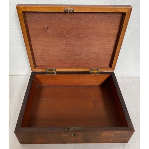 108 - A VERY FINE SARCOPHAGUS SHAPED HINGED ROSEWOOD & MAHOGANY BOX, with satinwood cross-banded detail an... 