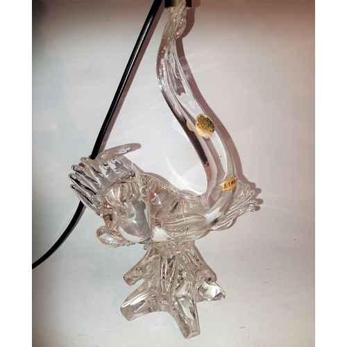 131 - AN ORIGINAL 1950’s ‘CRISTAL’ FISH DESIGN TABLE LAMP, in excellent condition structurally – no cracks... 