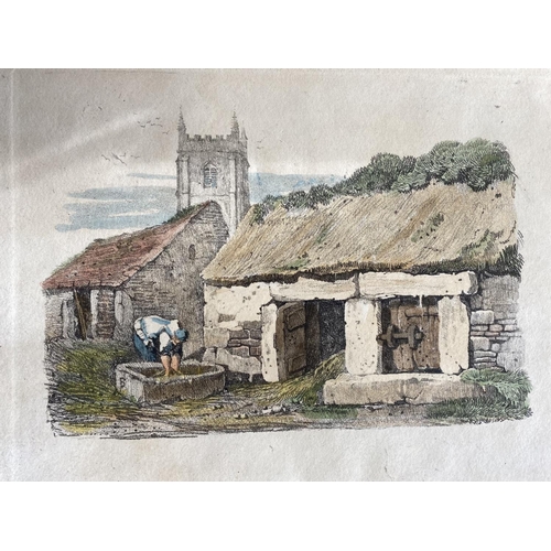 141 - SAMUEL PROUT (British, 1783–1852), “PICTURESQUE STUDIES NEAR LAUNCESTON”, coloured etchings on paper... 