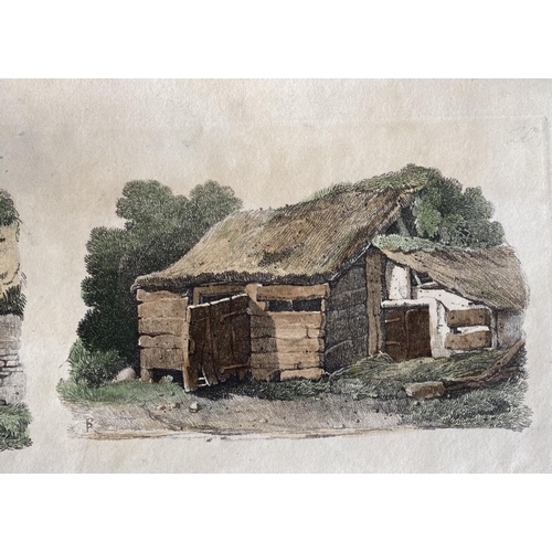 141 - SAMUEL PROUT (British, 1783–1852), “PICTURESQUE STUDIES NEAR LAUNCESTON”, coloured etchings on paper... 