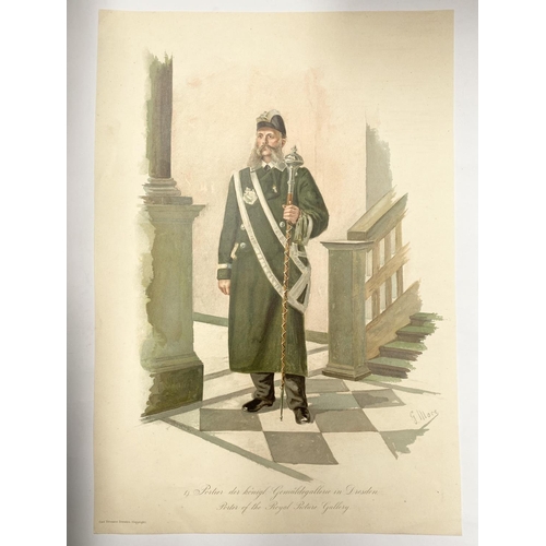 155 - G. MORE (British, 19th Century), “A PORTER IN UNIFORM OF THE ROYAL PICTURE GALLERY, DRESDEN”, chromo... 