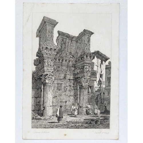 157 - SAMUEL PROUT (British, 1783–1852), “TEMPLE OF PALLAS, ROME”, engraving, reproduction of the artists ... 