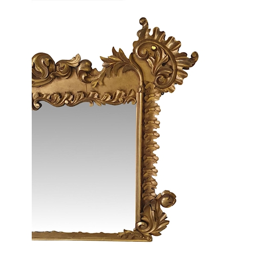 2 - A VERY RARE & EXCEPTIONAL IRISH WILLIAM IV GILTWOOD CARVED TIMBER OVERMANTLE MIRROR, coming with the... 