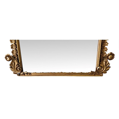 2 - A VERY RARE & EXCEPTIONAL IRISH WILLIAM IV GILTWOOD CARVED TIMBER OVERMANTLE MIRROR, coming with the... 