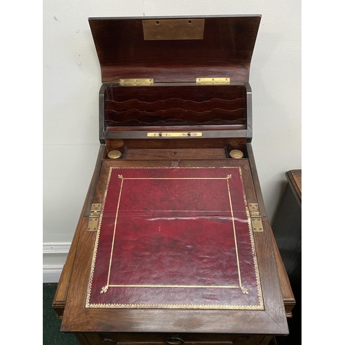 48 - A 19TH CENTURY INLAID WRITING DESK, with central inlaid monogrammed cartouche with gilt accents, sur... 