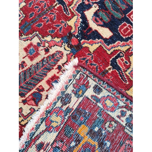 79 - A VERY GOOD QUALITY & BEAUTIFUL ANTIQUE PERSIAN BAKHTIARI FLOOR RUG, the field design is of a series... 