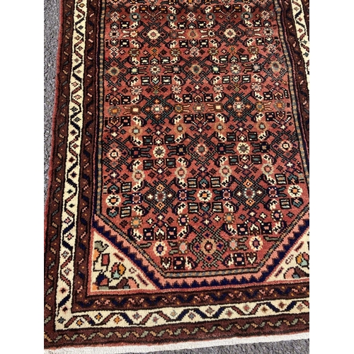 93 - A PERSIAN HUSSENARD RUNNER RUG, material: hand spun wool with natural organic dyes; design: this rug... 