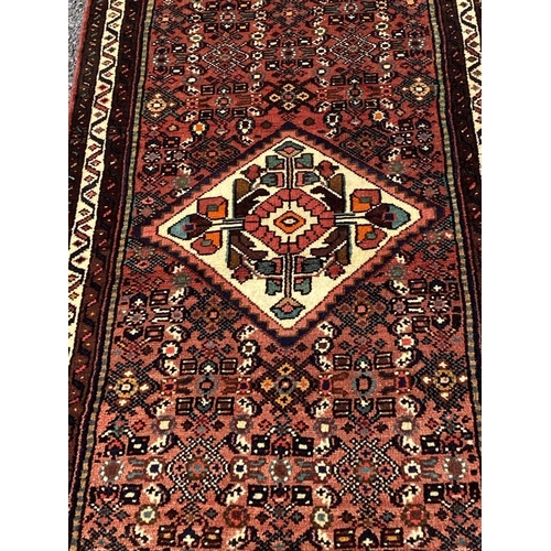 93 - A PERSIAN HUSSENARD RUNNER RUG, material: hand spun wool with natural organic dyes; design: this rug... 