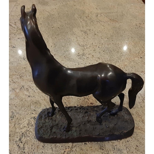 106 - A FINE HEAVY BRONZE HORSE, with great detail. Weight: 5.8 Kilos (12.7 Pounds); Dimensions: 15 ½ in h... 