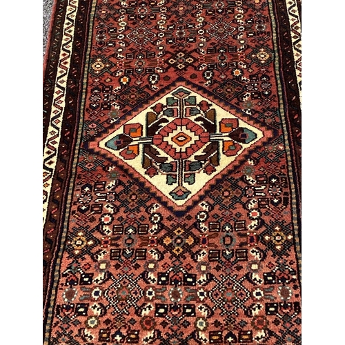 141 - A PERSIAN HUSSENARD RUNNER RUG, material: hand spun wool with natural organic dyes; design: this rug... 
