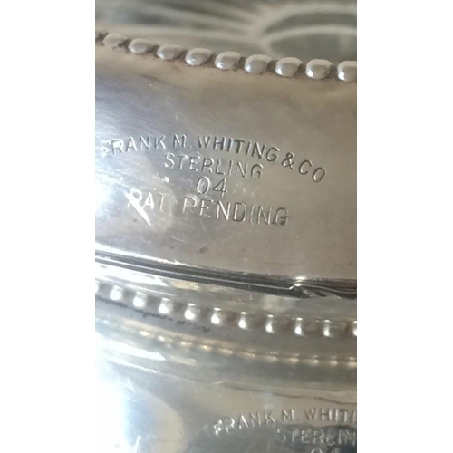 69 - A PAIR OF VINTAGE SILVER CRYSTAL WINE COASTERS, with cut glass base, in excellent condition, silver ... 