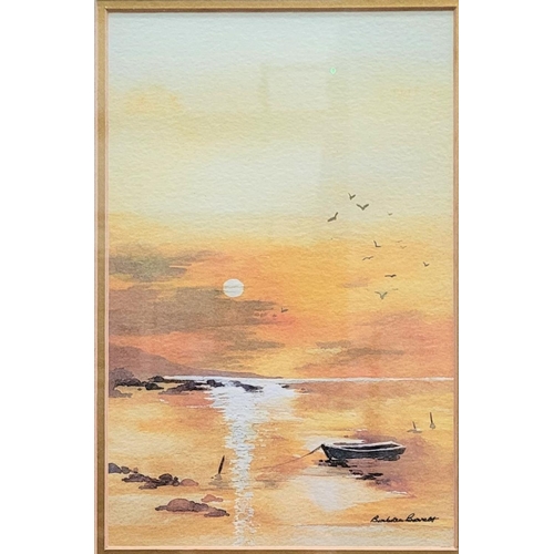 78 - BARBARA BARRETT, (SOUTH AFRICAN/IRISH 20TH CENTURY), SUNSET, limited edition print, numbered 40/50 l... 