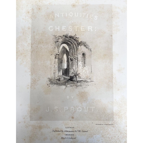 88 - A RARE BOOK LOT: ‘ANTIQUITIES OF CHESTER BY J. S. PROUT’ containing plates of John Skinner Prout’s v... 