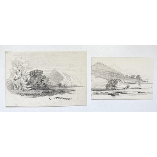 93 - SAMUEL GILLESPIE PROUT (British, 1822-1911), TWO LANDSCAPE STUDIES, graphite on wove paper, both dep... 