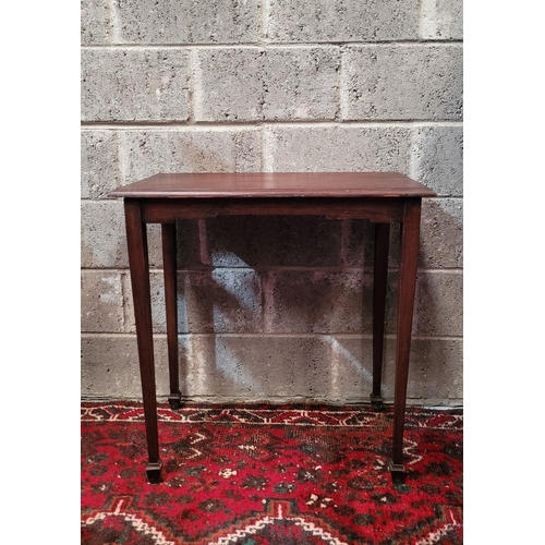 139 - A GOOD QUALITY ROSEWOOD SIDE / LAMP / HALL TABLE, a tall sized table with stepped detail to the apro... 