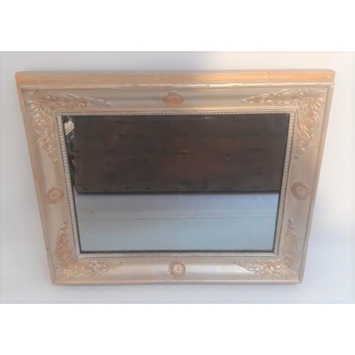 149 - A 19TH CENTURY FRENCH GILT MIRROR, rectangular form, with original mirror plate. Decorative design i... 