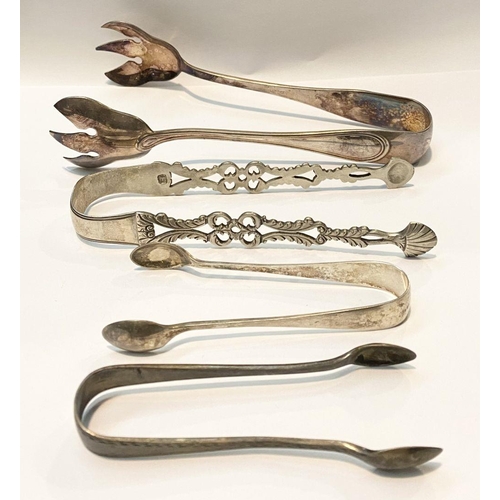 160 - A SILVER SUGAR TONGS, Maker Richard Richardson, Cornwall Works, Scotland Street, Sheffield, c.1920, ... 