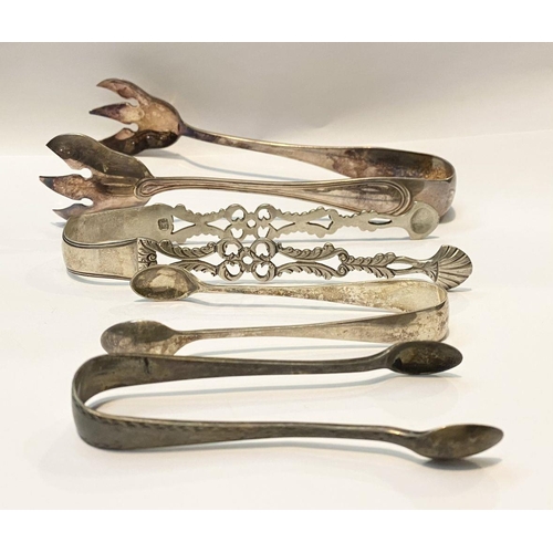 160 - A SILVER SUGAR TONGS, Maker Richard Richardson, Cornwall Works, Scotland Street, Sheffield, c.1920, ... 