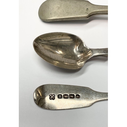 161 - A COLLECTION OF SILVER MUSTARD SPOONS, to include (i) a silver mustard spoon Maker James & Josiah Wi... 