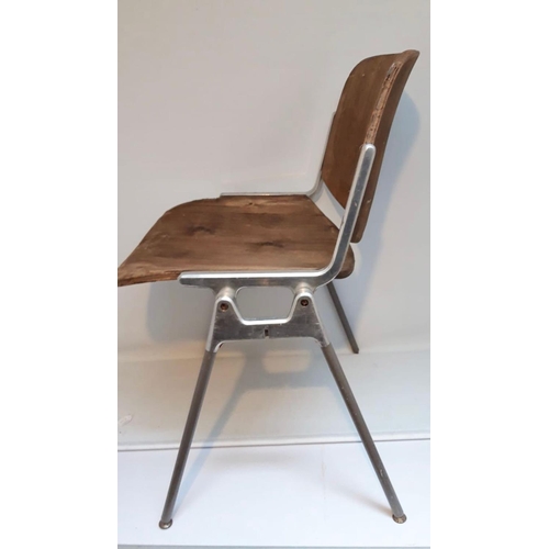 163 - A MID CENTURY GIANCARLO PIRETTI (CASTELLI) CHAIR, no. DSC 106, dimensions: 59cm high x 56cm wide x 4... 