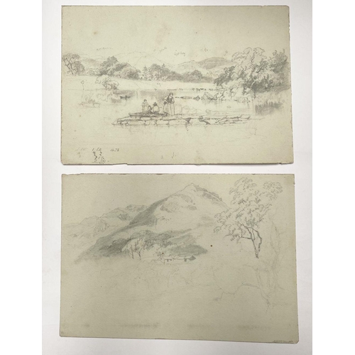 175 - SAMUEL GILLESPIE PROUT (British, 1822-1911), A COLLECTION OF GRAPHITE SKETCHES, graphite on grey wov... 