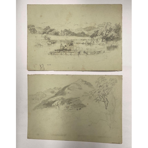 175 - SAMUEL GILLESPIE PROUT (British, 1822-1911), A COLLECTION OF GRAPHITE SKETCHES, graphite on grey wov... 