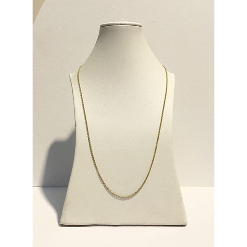 20 - A DELICATE 18CT YELLOW GOLD CHAIN NECKLACE, Marked to clasp, 42cm long approx.