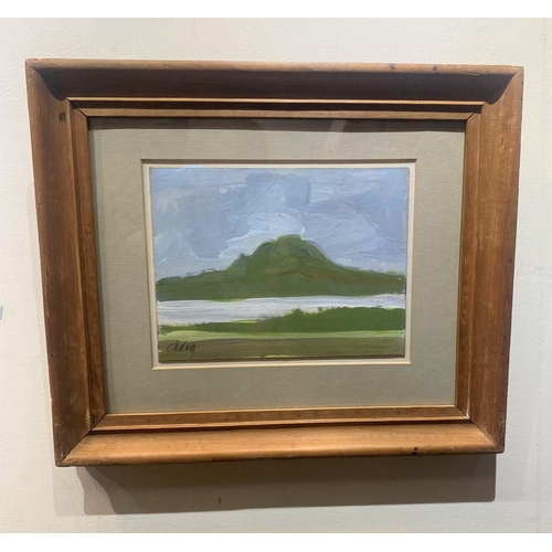 25 - MARKEY ROBINSON (Irish, 1918-1999), ‘COASTAL SCENE’, gouache on paper, signed ‘Markey’ lower left. P... 