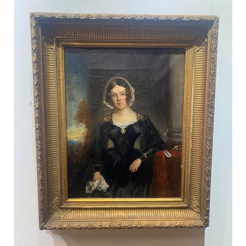 43 - JAMES BUTLER BRENAN RHA (Irish, 1825-1889), ‘PORTRAIT OF LADY’, oil on canvas, signed and dated 1890... 