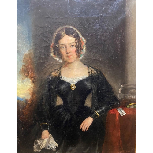 43 - JAMES BUTLER BRENAN RHA (Irish, 1825-1889), ‘PORTRAIT OF LADY’, oil on canvas, signed and dated 1890... 