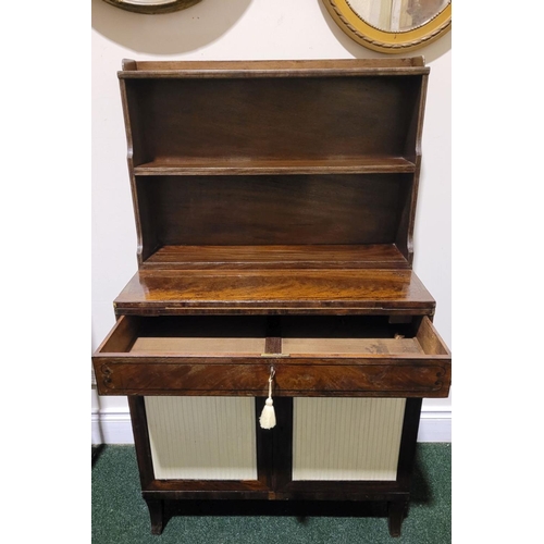 44 - A VERY GOOD QUALITY INLAID MAHOGANY CHIFFONERE SECRETAIRE, this is a neatly sized multifunctional pi... 