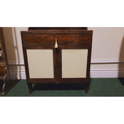 44 - A VERY GOOD QUALITY INLAID MAHOGANY CHIFFONERE SECRETAIRE, this is a neatly sized multifunctional pi... 