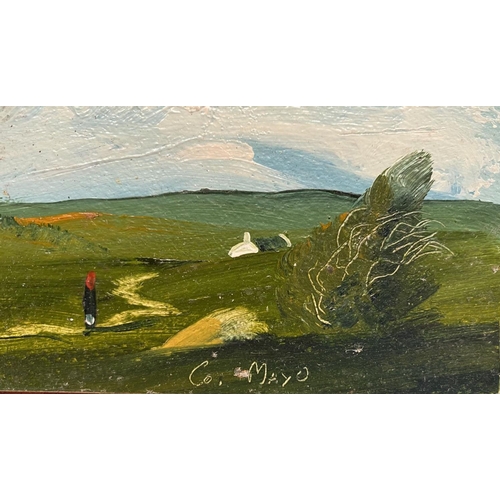 50 - ADAM KOS (Irish, 20th Century), “MAYO LANDSCAPE”, oil on board, signed and dated 2002 lower left, ti... 