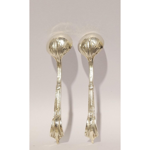 84 - A COLLECTION OF SPOONS INCLUDES SILVER; (i) A pair of silver salt spoons, Birmingham, 1996, maker’s ... 