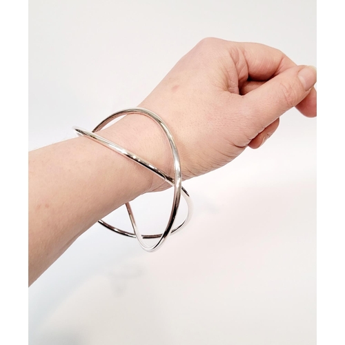 A FANTASTIC CASED GEORG JENSEN STERLING SILVER 'INFINITY A FANTASTIC CASED GEORG JENSEN STERLING SILVER 'INFINITY