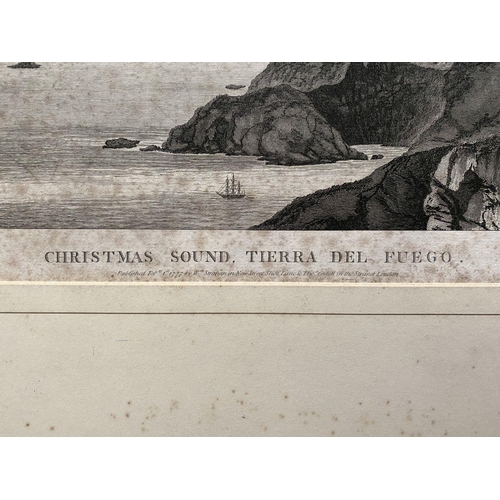 103 - AFTER WILLIAM HODGES RA (1744–1797), 'CHRISTMAS SOUND, TIERRA DEL FUEGO', engraved by W. Watts, numb... 