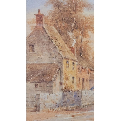 104 - A 19TH CENTURY ENGLISH SCHOOL WATERCOLOUR OF PRISTON SOMERSET, watercolour on paper, unsigned. Inscr... 