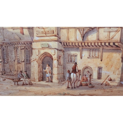 105 - WILLIAM WALTER WHEATLEY, (ENGLISH 1811-1885), THE GEORGE INN, NORTON ST. PHILIP, SOMERSET, watercolo... 