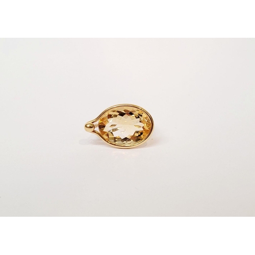 108 - A REALLY BEAUTIFUL VIVIANNA TORUN FOR GEORG JENSEN ‘SAVANNAH’ 18CT YELLOW GOLD CITRINE RING, crafted... 