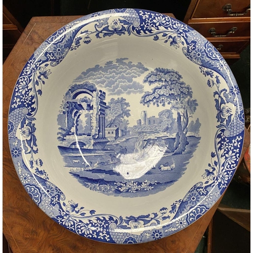 227 - A LARGE VINTAGE SPODE BLUE AND WHITE BOWL, Marked to base ‘Spode Made in England Italian Spode Desig... 