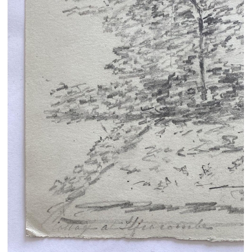 62 - A COLLECTION OF 19TH CENTURY GRAPHITE SKETCHES, (i) graphite on paper, depicting cottage with trees ... 