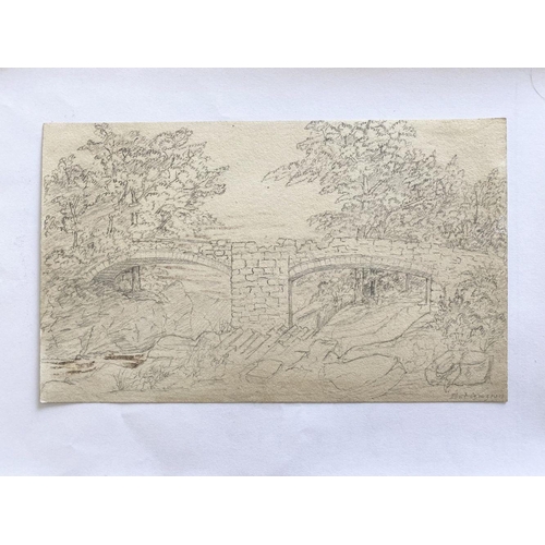 62 - A COLLECTION OF 19TH CENTURY GRAPHITE SKETCHES, (i) graphite on paper, depicting cottage with trees ... 