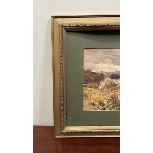 75 - C.H. POWELL (19th Century), ‘COUNTRYSIDE LANDSCAPE’, watercolour on card, with sheep to foreground, ... 