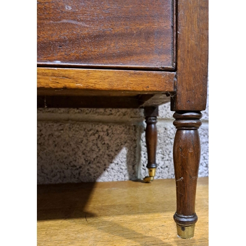 84 - A C. 1840-1860 BOWED MAHOGANY CANTERBURY excellent for storing magazines, papers, and sheet music: g... 