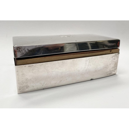 85 - A VINTAGE SILVER CIGARETTE BOX, Maker Charles & George Asprey London, 1902, with engraved monogram t... 