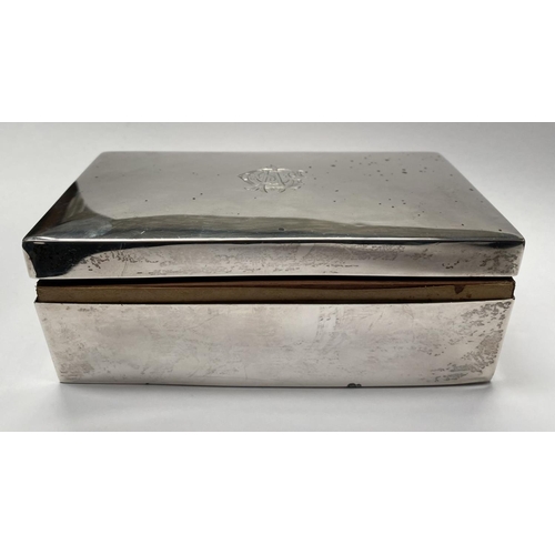 85 - A VINTAGE SILVER CIGARETTE BOX, Maker Charles & George Asprey London, 1902, with engraved monogram t... 