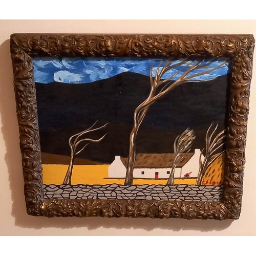 99 - E. MURPHY (Irish, 20th Century), ‘UNTITLED’, oil on board, signed lower right. In fine decorative fr... 