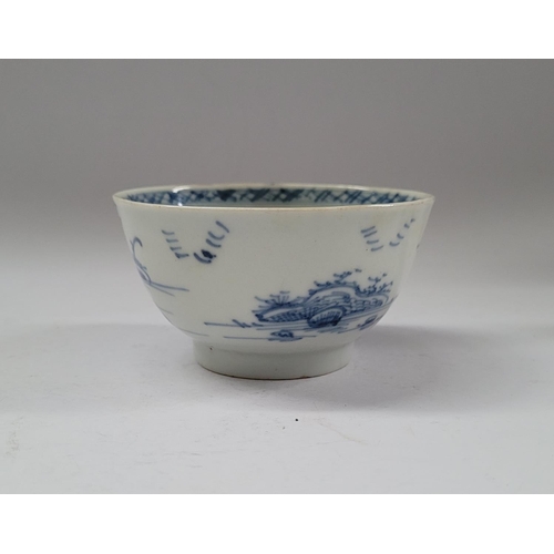 116 - A CHINESE BLUE & WHITE PORCELAINE TEA BOWL & SAUCER, late 18th century / early 19th century, decorat... 