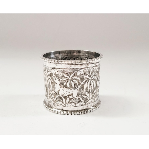 118 - TWO VERY FINE LATE 19TH CENTURY INDIAN SILVER ITEMS; (i) A beautifully crafted & decorated silver na... 